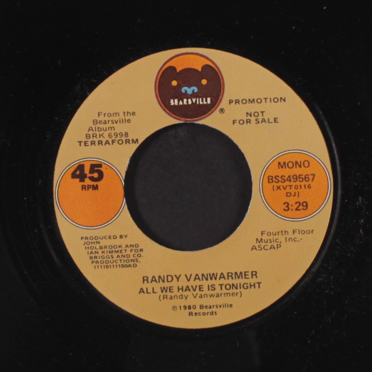 all we have is tonight / mono by RANDY VANWARMER