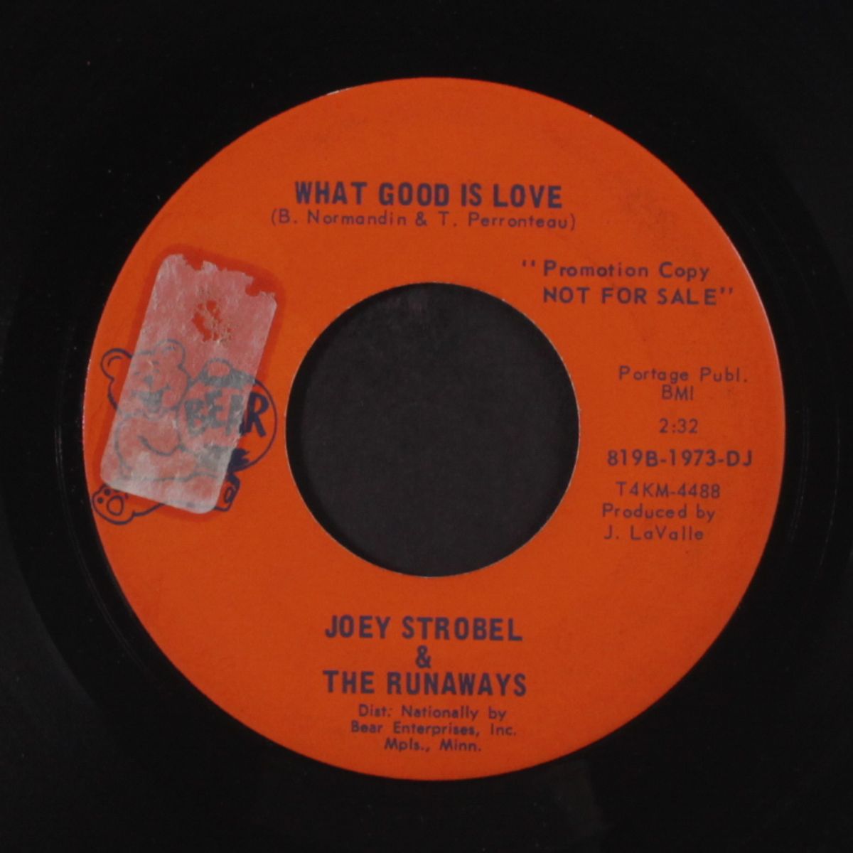 what good is love / sax shuffle by JOEY STROBEL & RUNAWAYS