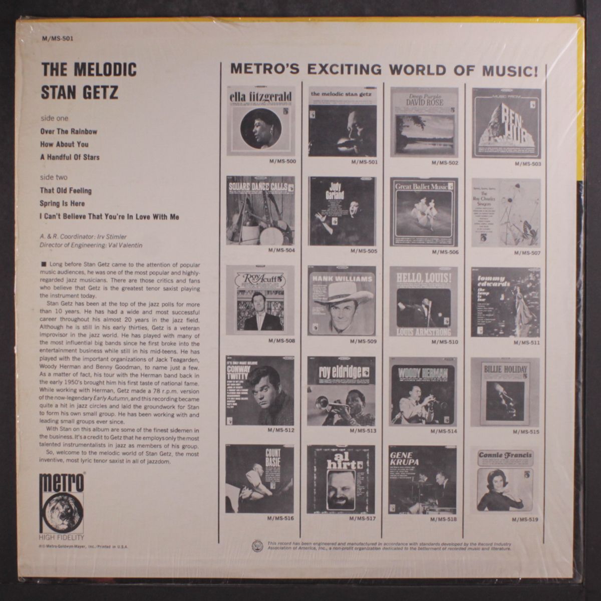 the melodic stan getz by STAN GETZ