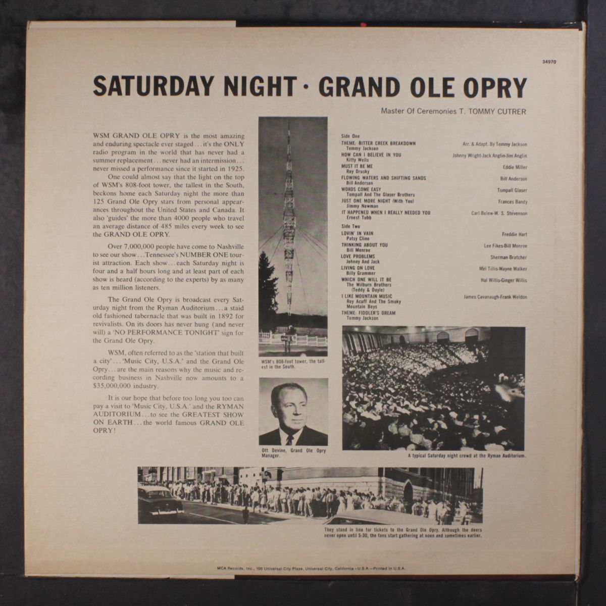 saturday night grand ole opry by VARIOUS
