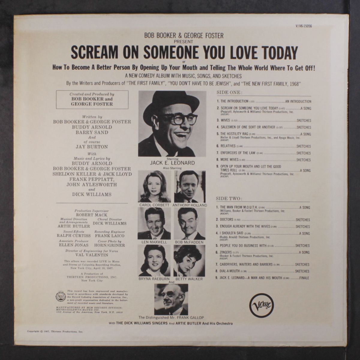 scream on someone you love today by JACK E LEONARD