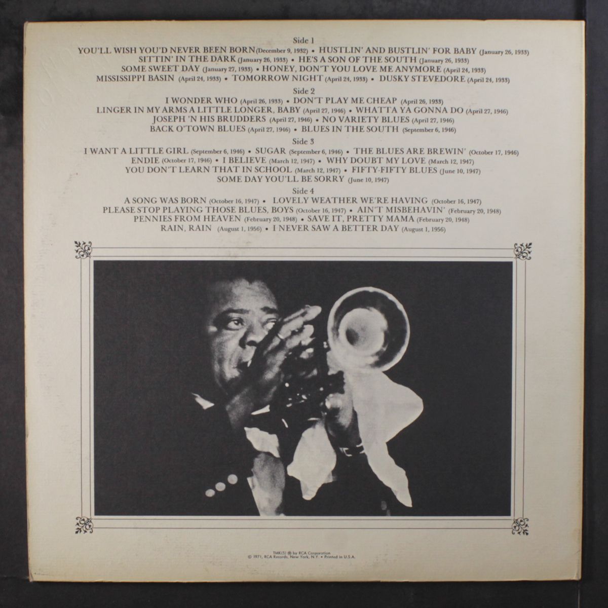 july 4, 1900 / july 6, 1971 by LOUIS ARMSTRONG
