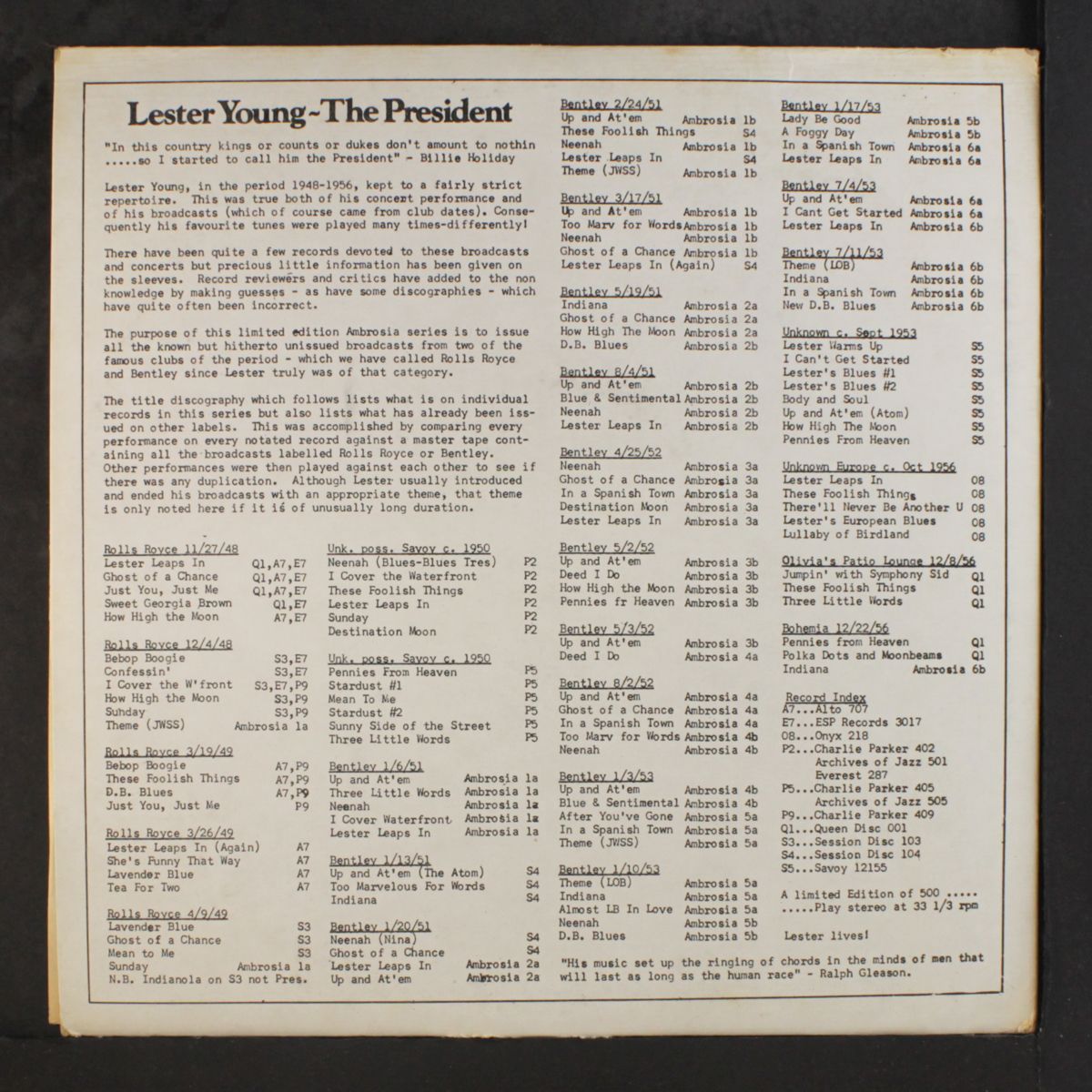 the president, vol. 5 by LESTER YOUNG