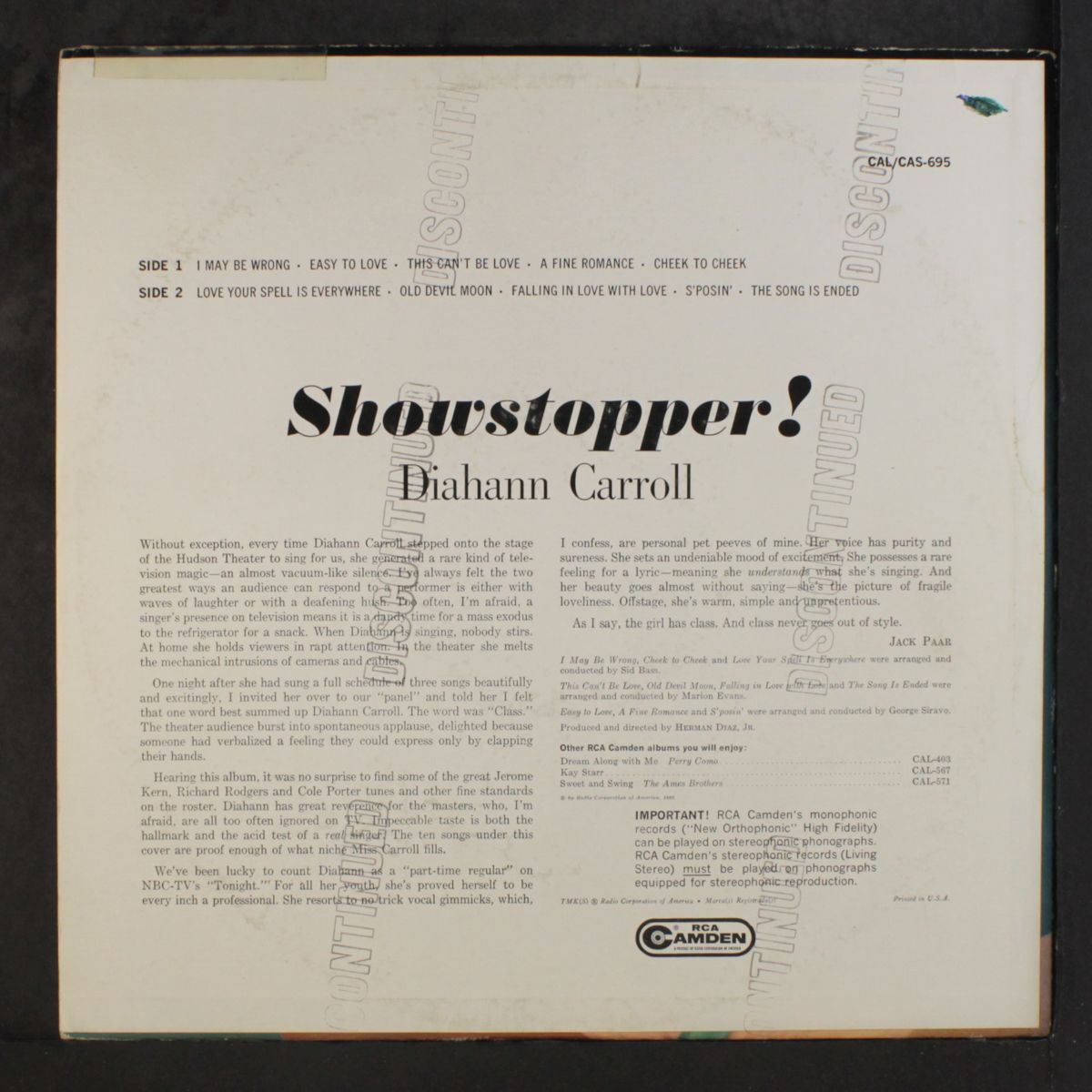 showstopper by DIAHANN CARROLL