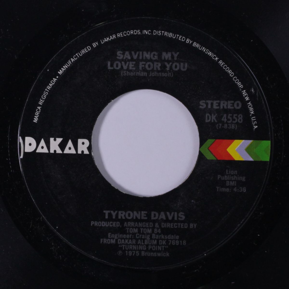 saving my love for you / i can't bump by TYRONE DAVIS