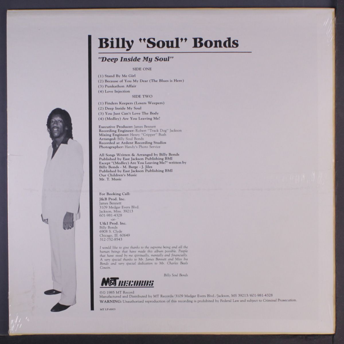 deep inside my soul by BILLY 'SOUL' BONDS