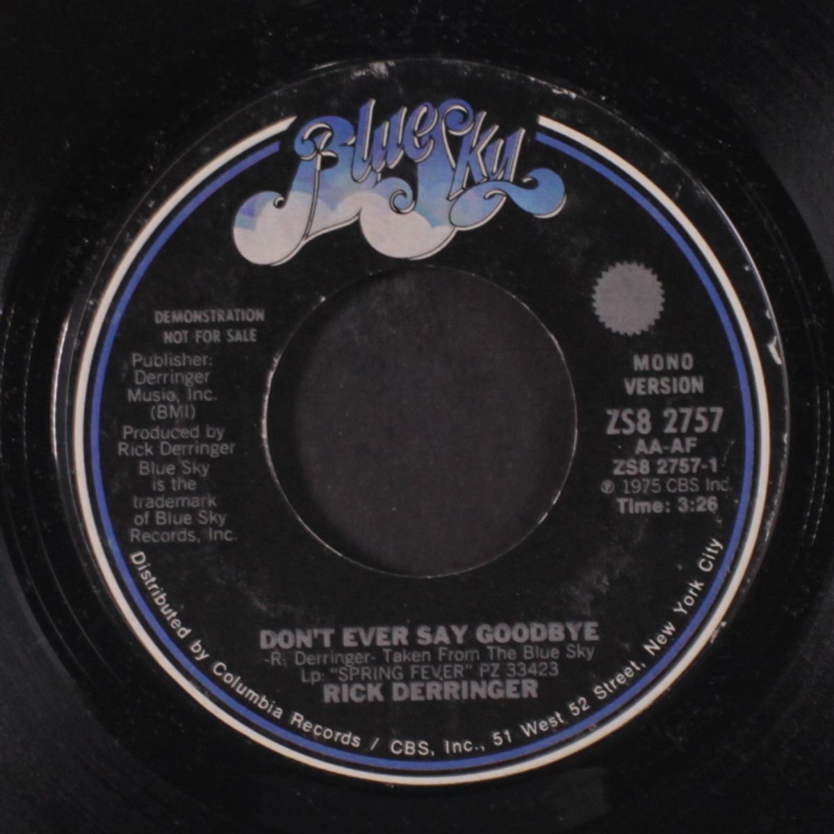don't ever say goodbye / mono by RICK DERRINGER
