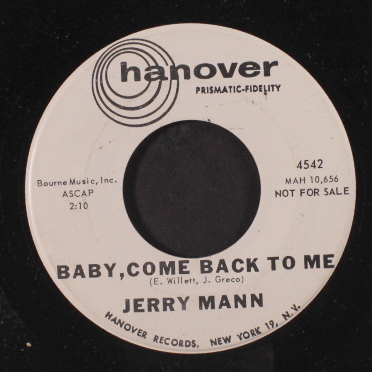 baby, come back to me / why did you go by JERRY MANN