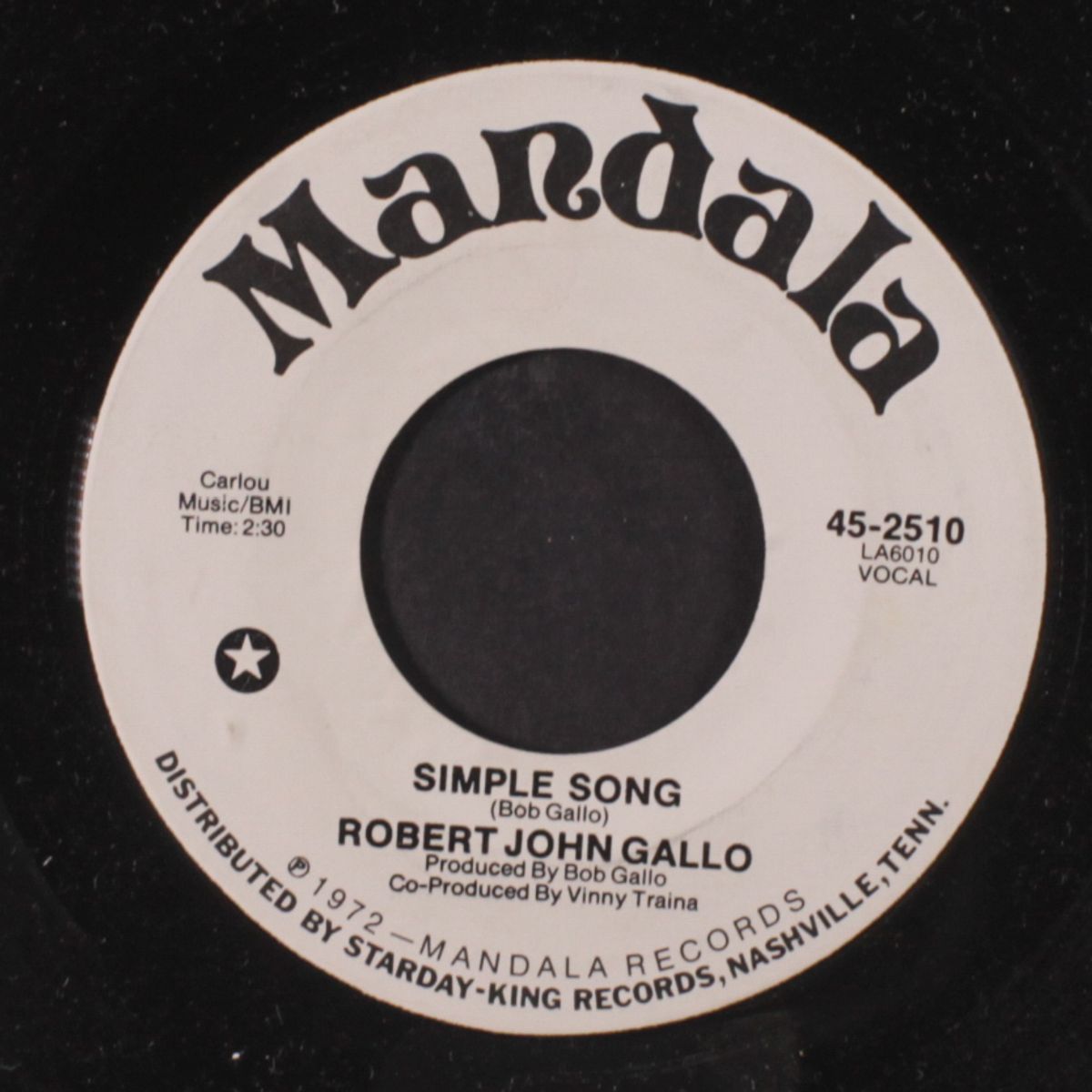 simple song / i lost my way by ROBERT JOHN GALLO