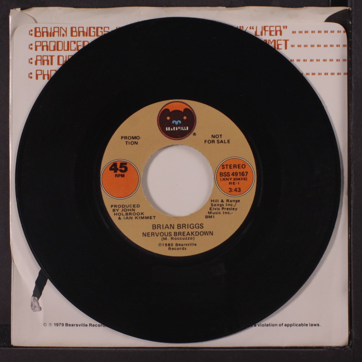 nervous breakdown / mono by BRIAN BRIGGS