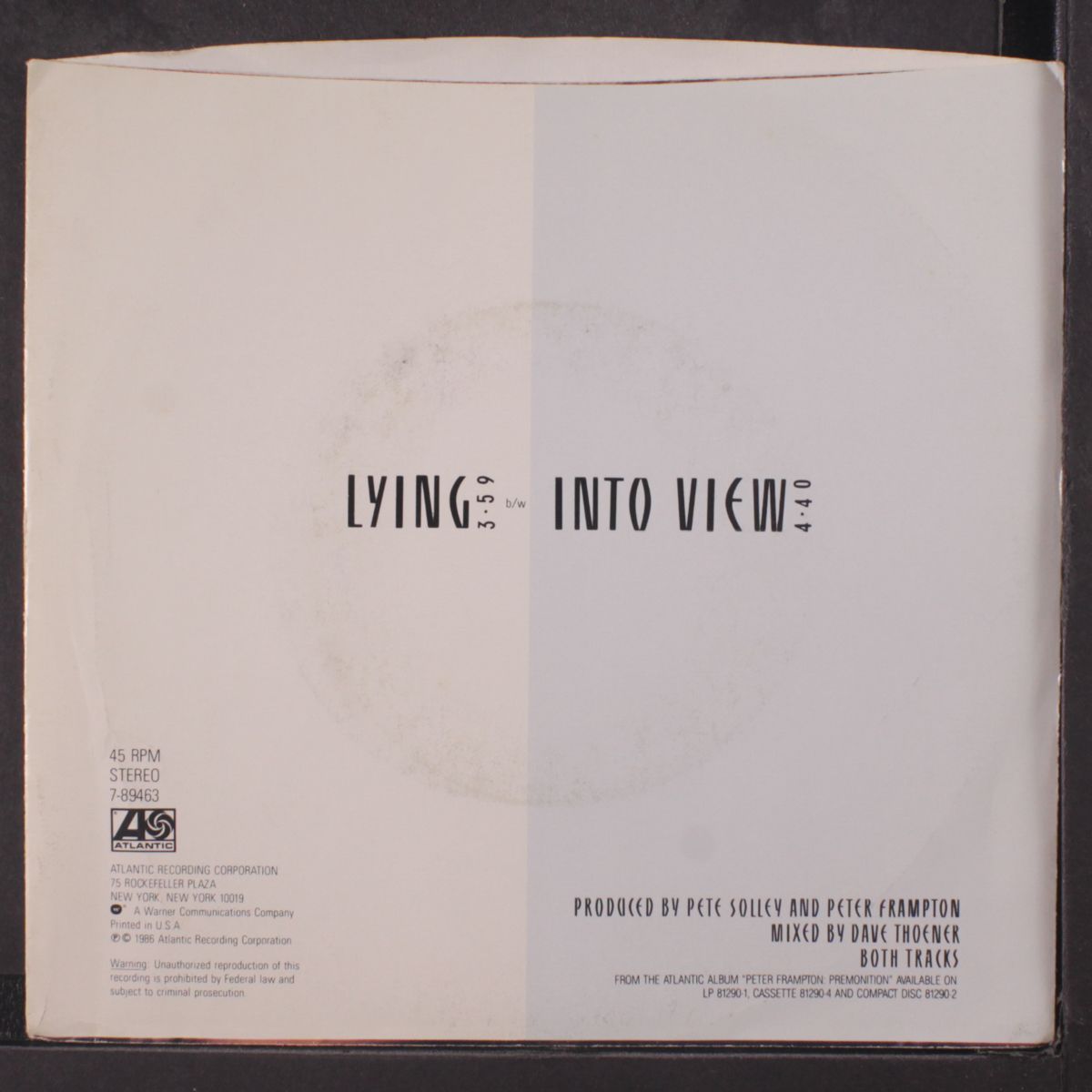 lying / same by PETER FRAMPTON