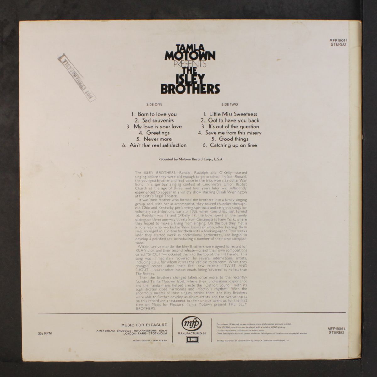 tamla motown presents by ISLEY BROTHERS