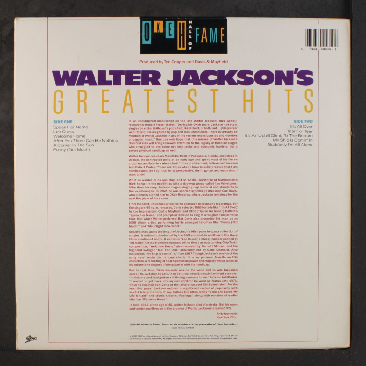 greatest hits by WALTER JACKSON