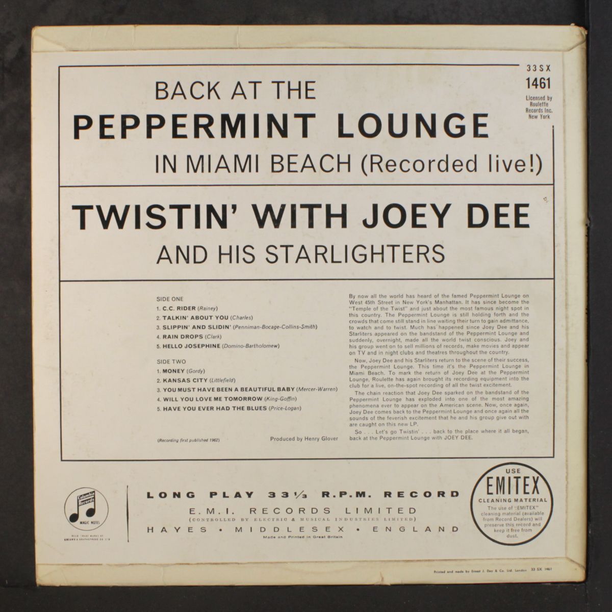 back at the peppermint lounge by JOEY DEE & STARLIGHTERS
