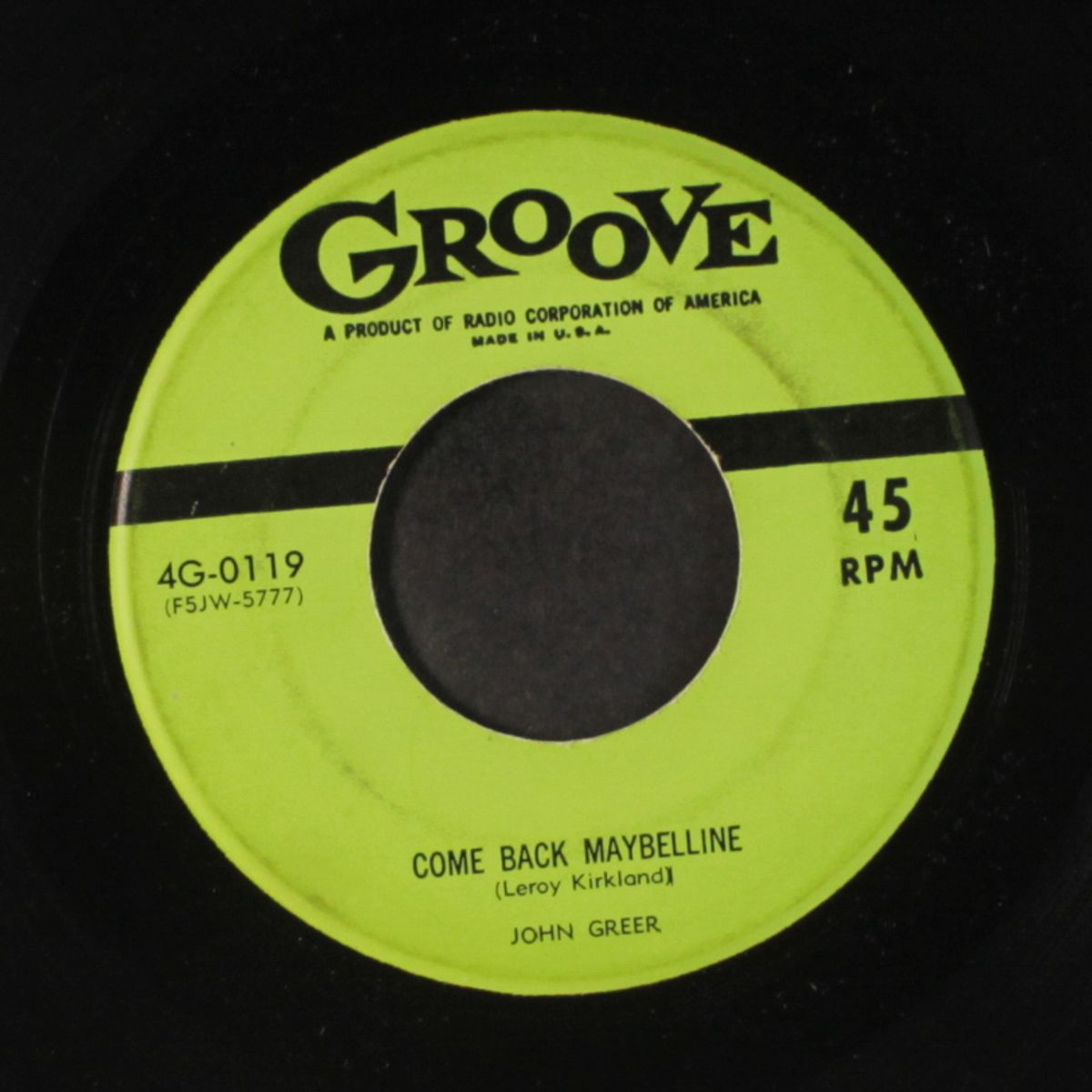 come back maybelline / night crawlin' by JOHN GREER