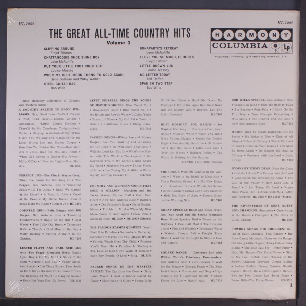 great all-time country hits,vol. 1 by VARIOUS