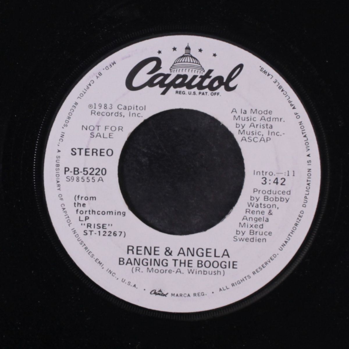 banging the boogie / same by RENE & ANGELA