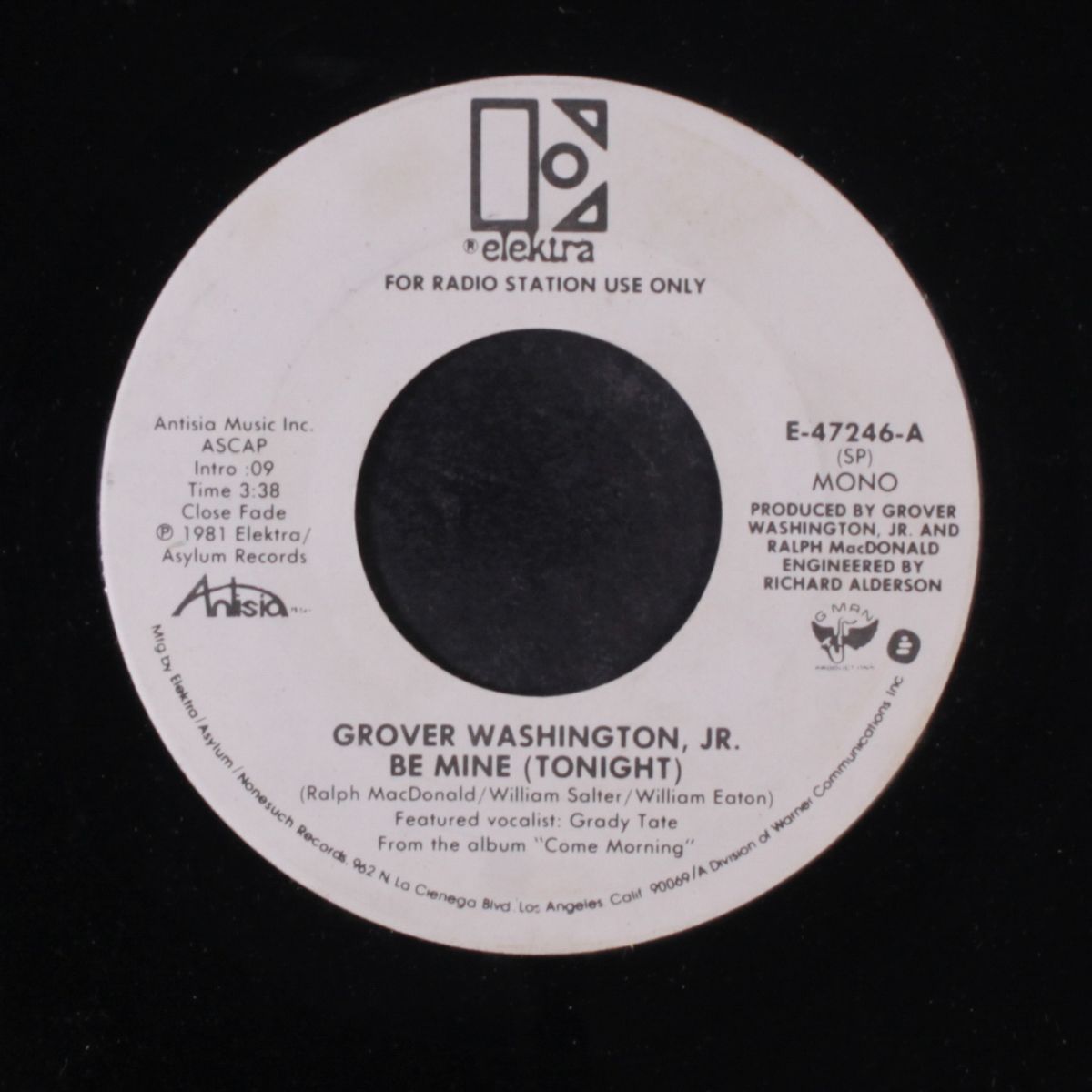 be mine (tonight / mono) by GROVER WASHINGTON, JR.