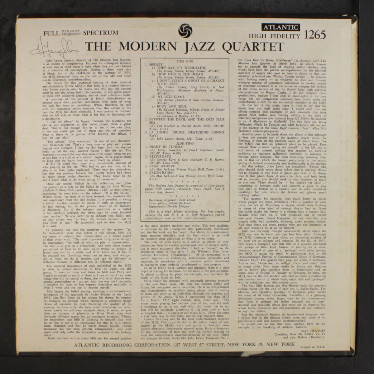 modern jazz quartet by MODERN JAZZ QUARTET