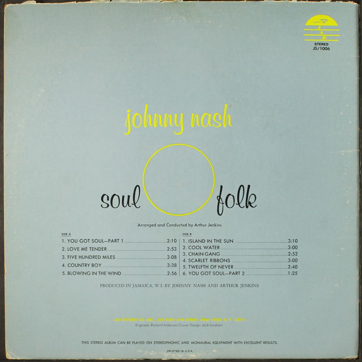 soul folk by JOHNNY NASH