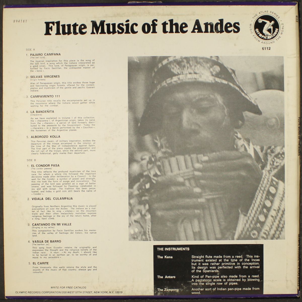 flute music of the andes by VARIOUS
