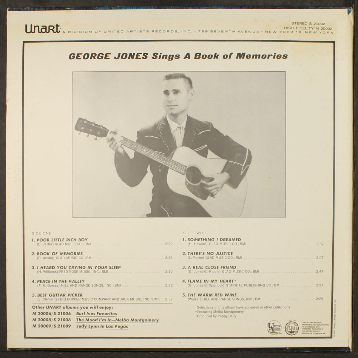 sings a book of memories by GEORGE JONES