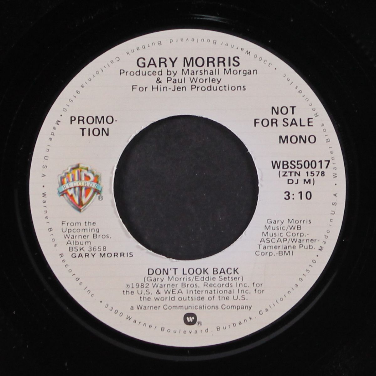 don't look back / mono by GARY MORRIS