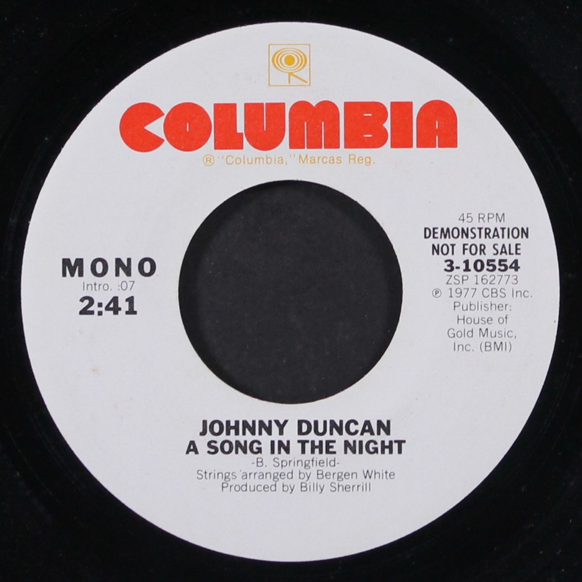 a song in the night / mono by JOHNNY DUNCAN