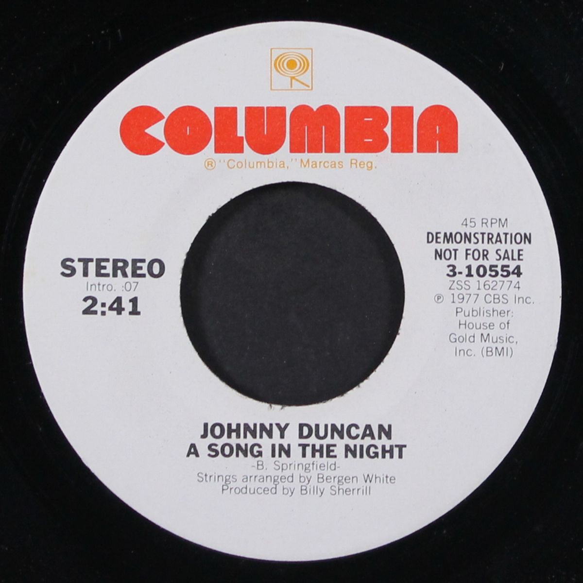 a song in the night / mono by JOHNNY DUNCAN