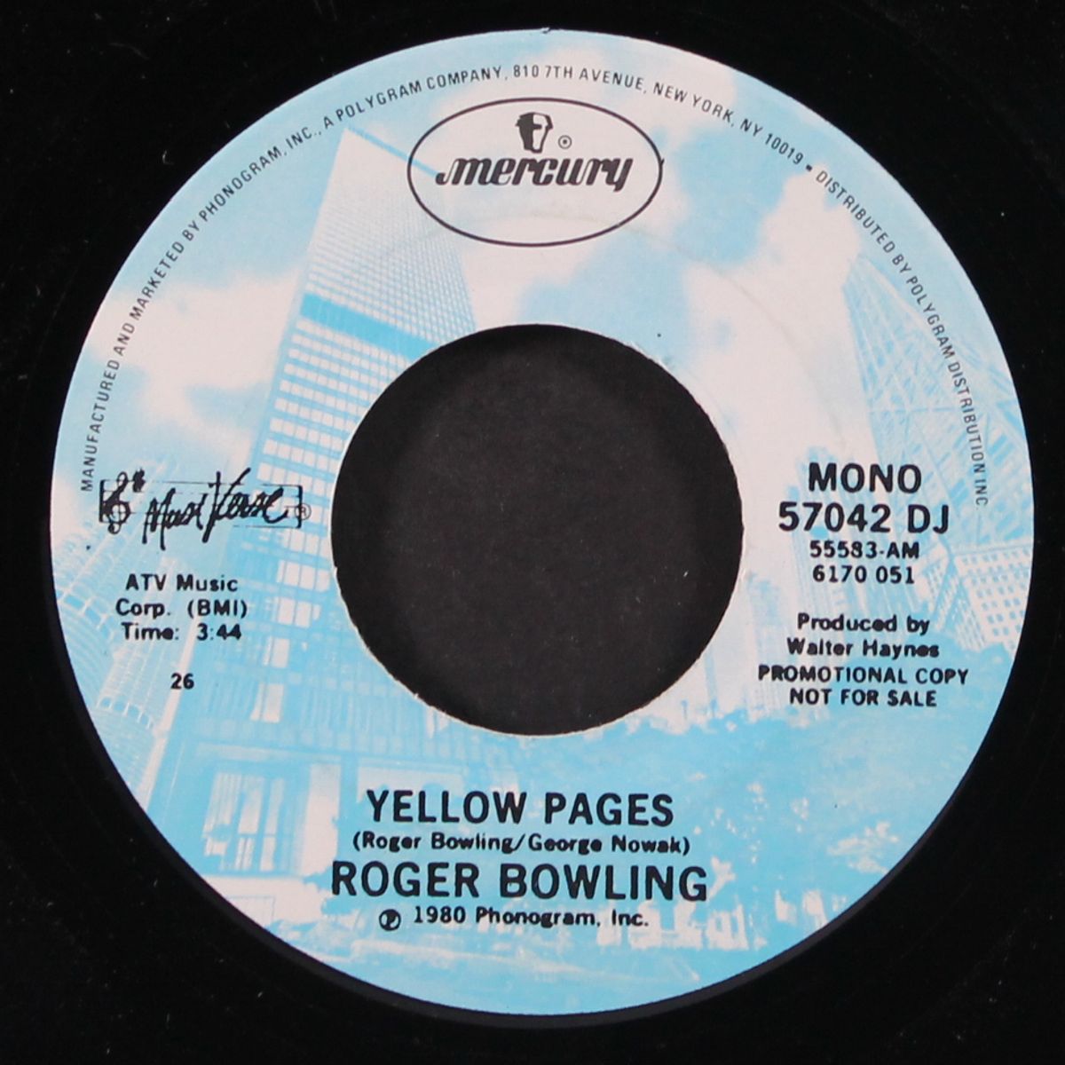 yellow pages / i don't feel at home by ROGER BOWLING
