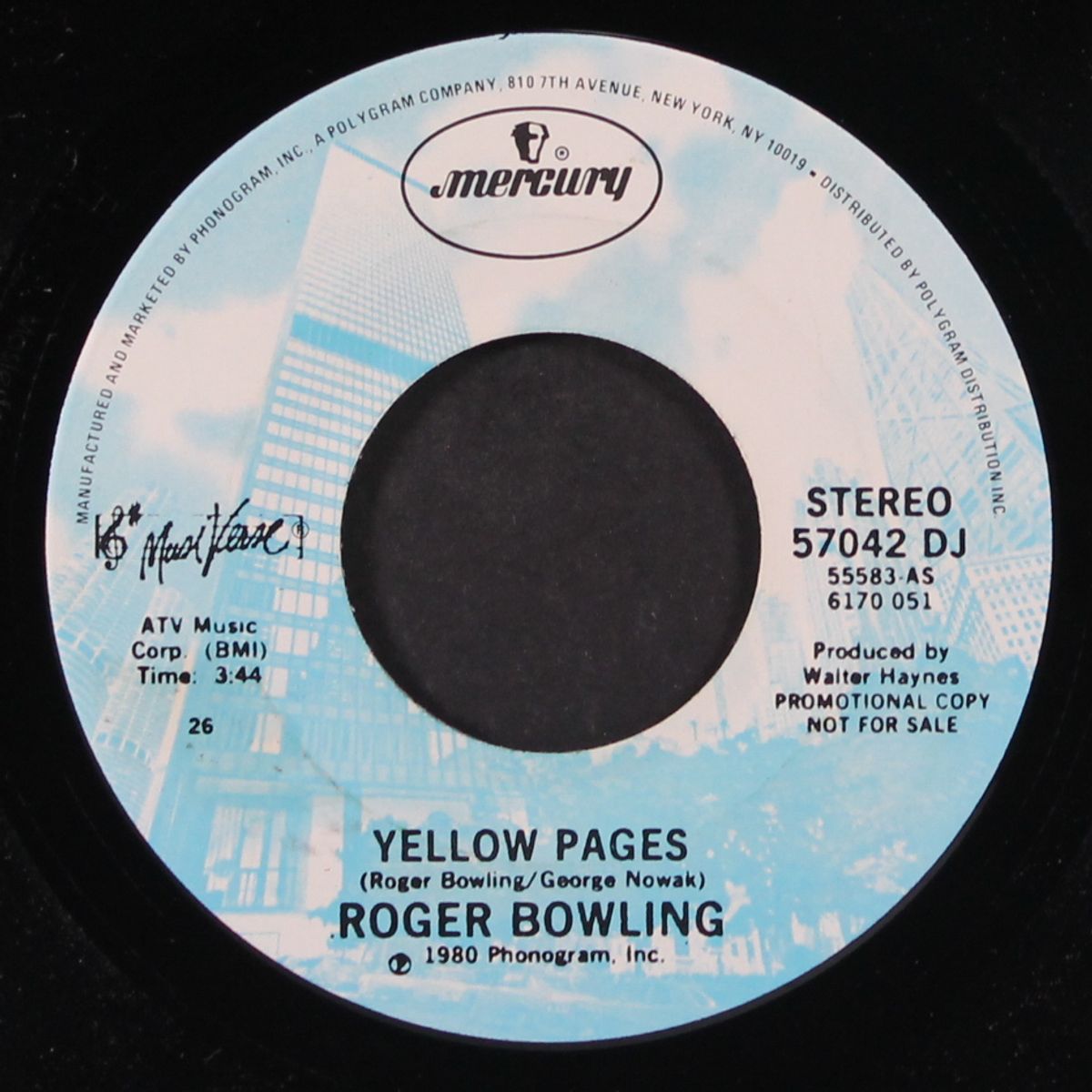 yellow pages / i don't feel at home by ROGER BOWLING