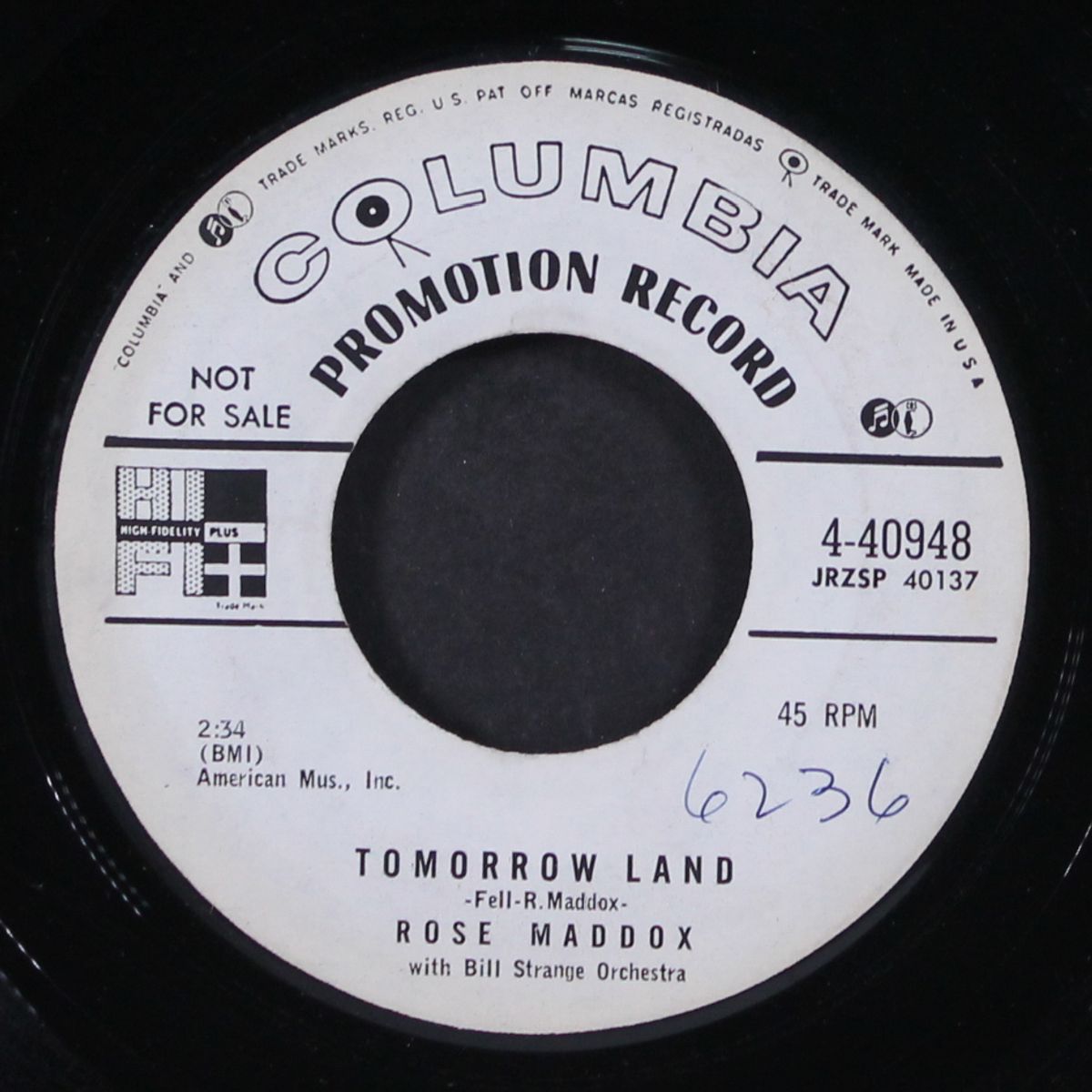 old man blues / tomorrow land by ROSE MADDOX