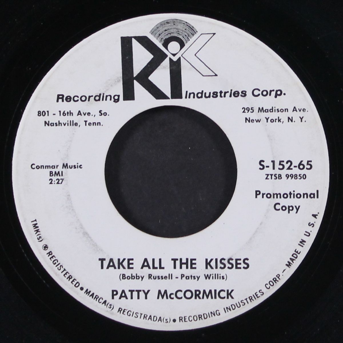 the boy with the lonely smile / take all the kisses by PATTY MCCORMICK