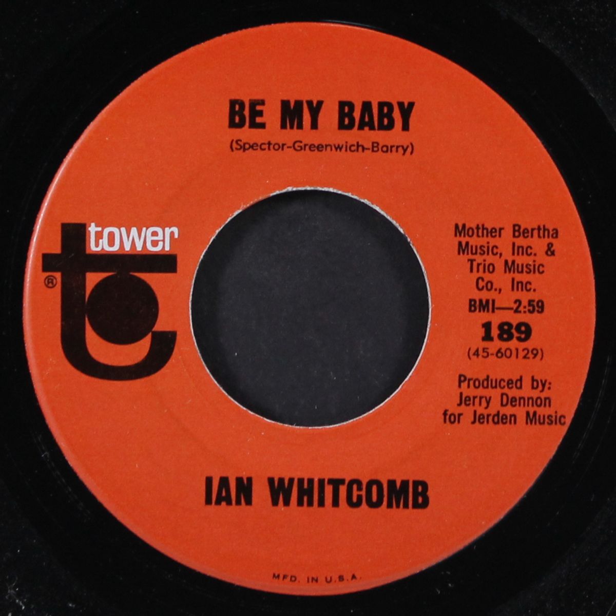 no tears for johnny / be my baby by IAN WHITCOMB