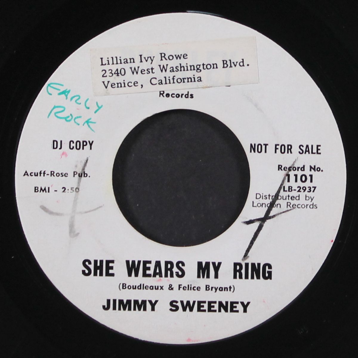 she wears my ring / what'cha gonna do about me by JIMMY SWEENEY