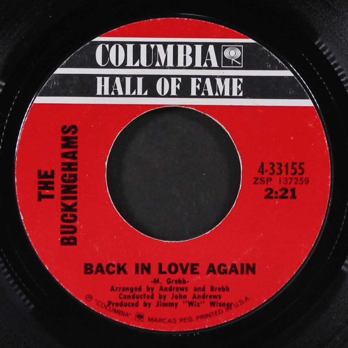 kind of a drag / back in love again by BUCKINGHAMS