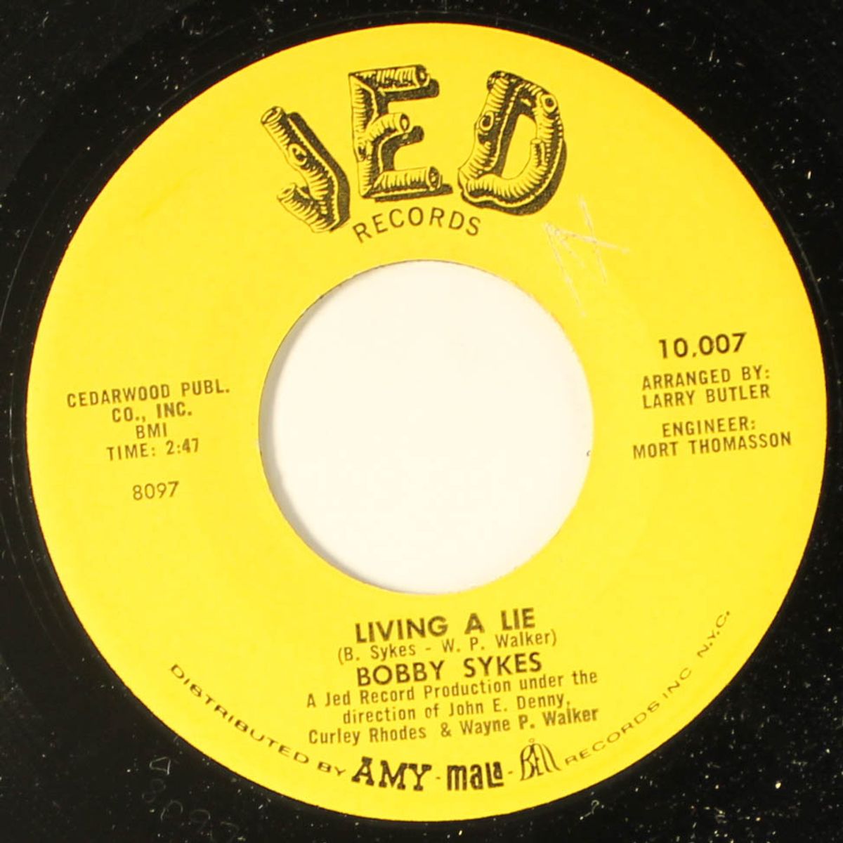 living a lie / wonderful world of women by BOBBY SYKES