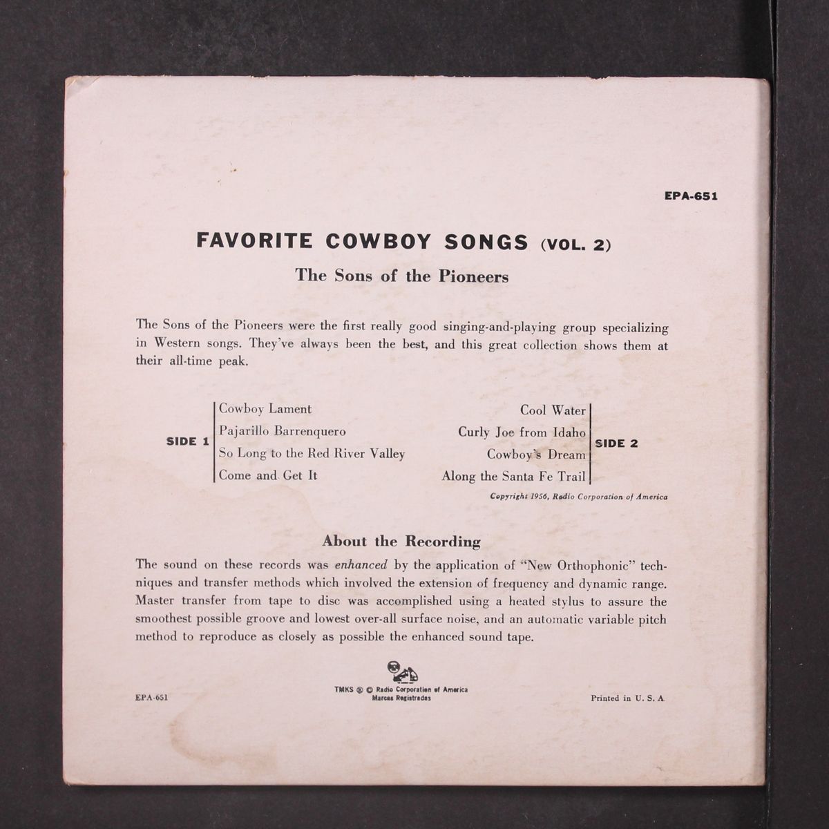 favorite cowboy songs vol 2 by SONS OF THE PIONEERS