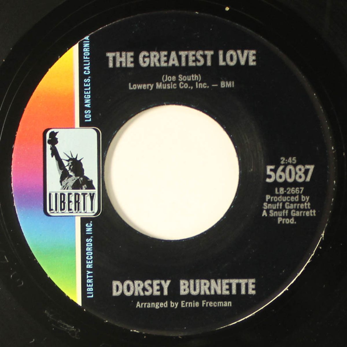 the greatest love by DORSEY BURNETTE