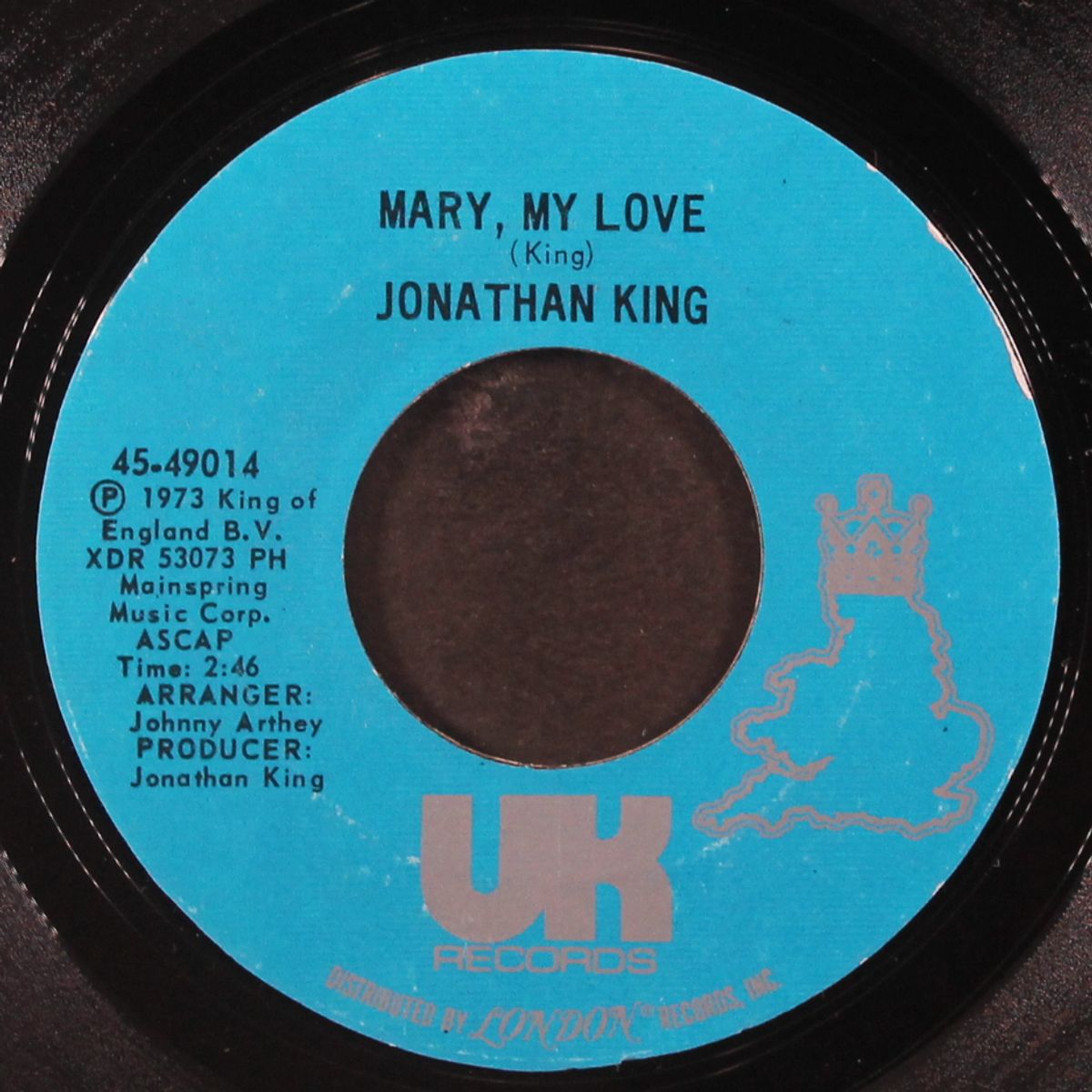 mary, my love / a little bit left of right by JONATHAN KING