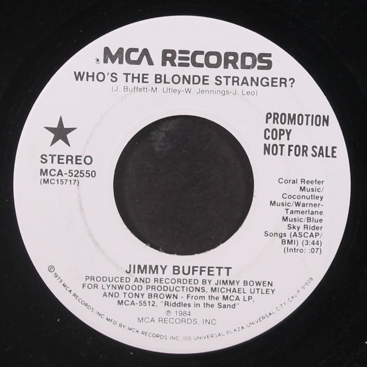 who's the blonde stranger / same by JIMMY BUFFETT