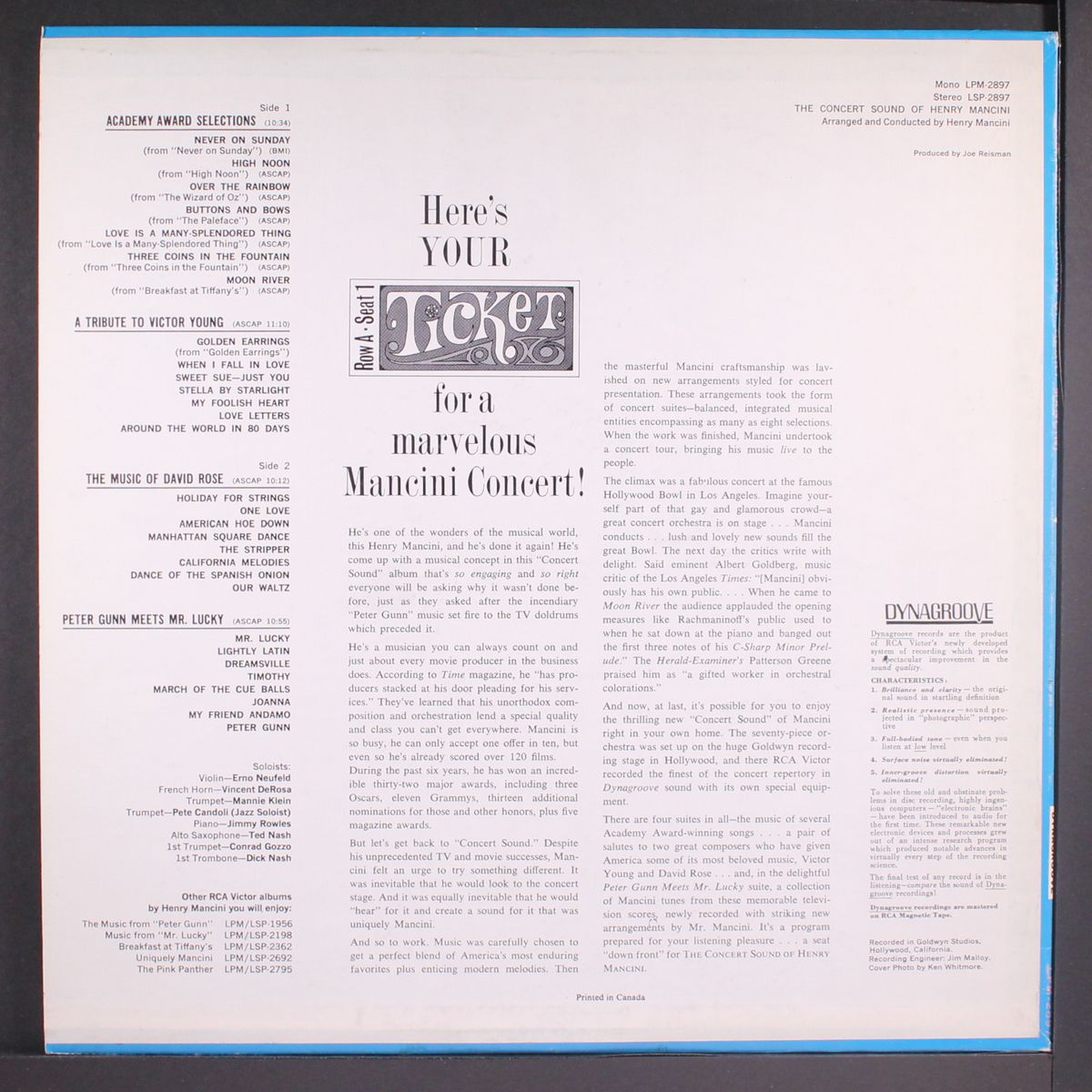 the concert sound by HENRY MANCINI