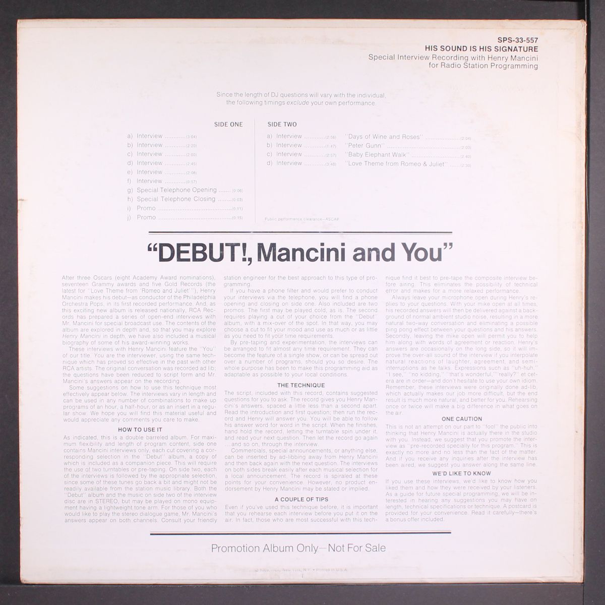his sound is his signature by HENRY MANCINI