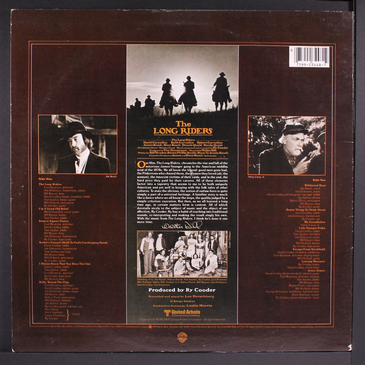 the long riders soundtrack by RY COODER