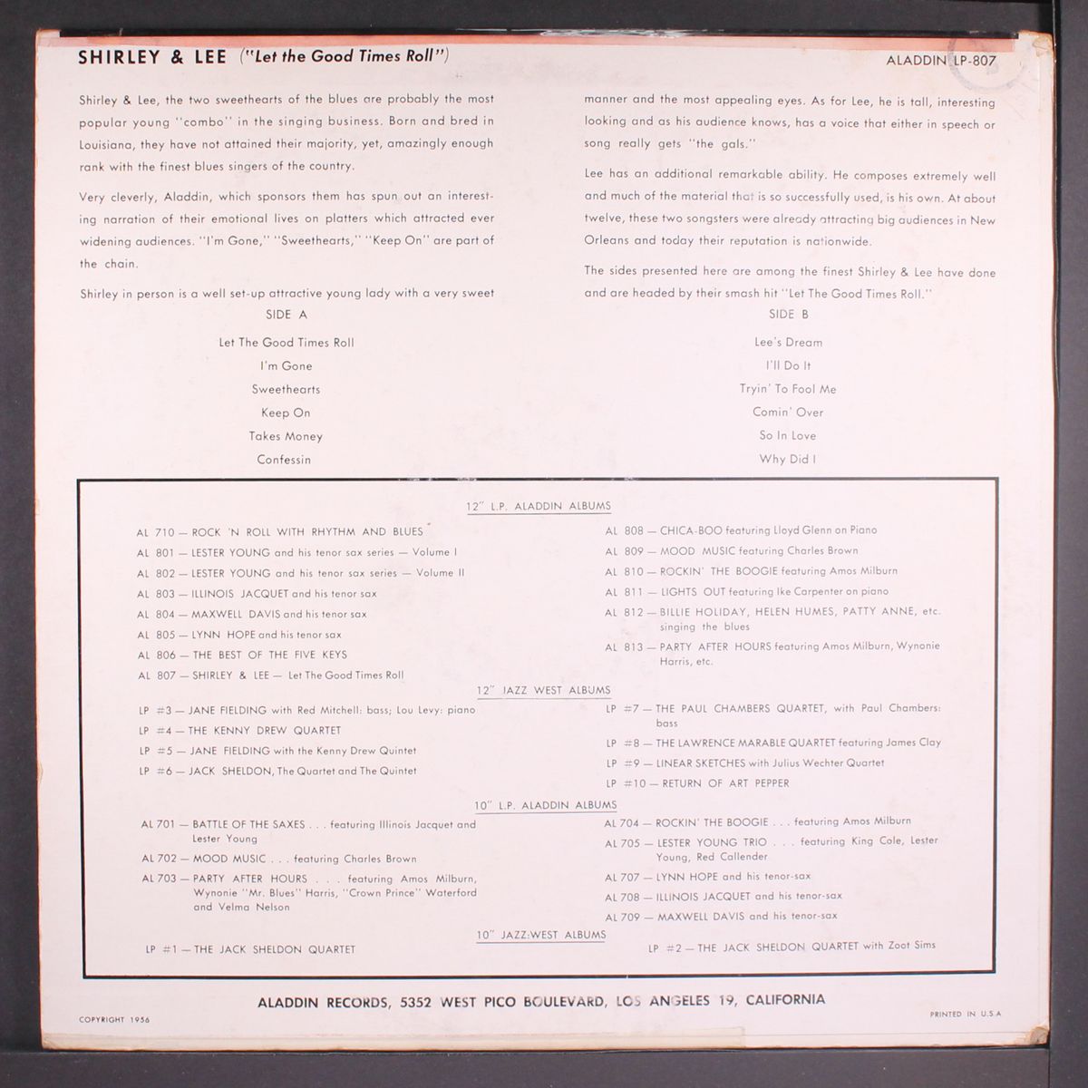 let the good times roll by SHIRLEY & LEE