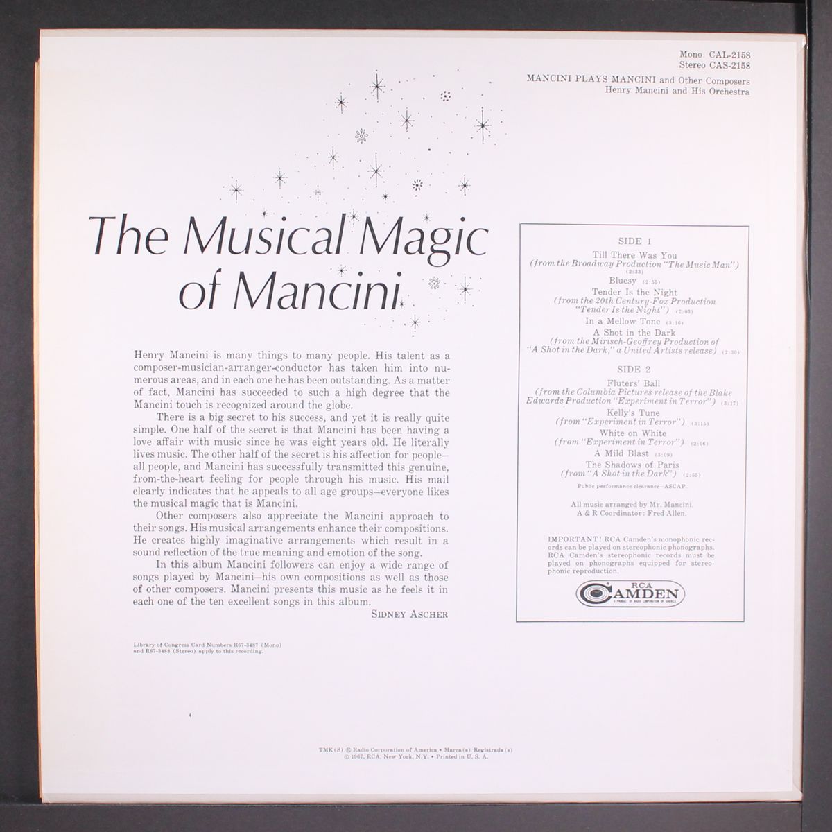plays mancini by HENRY MANCINI