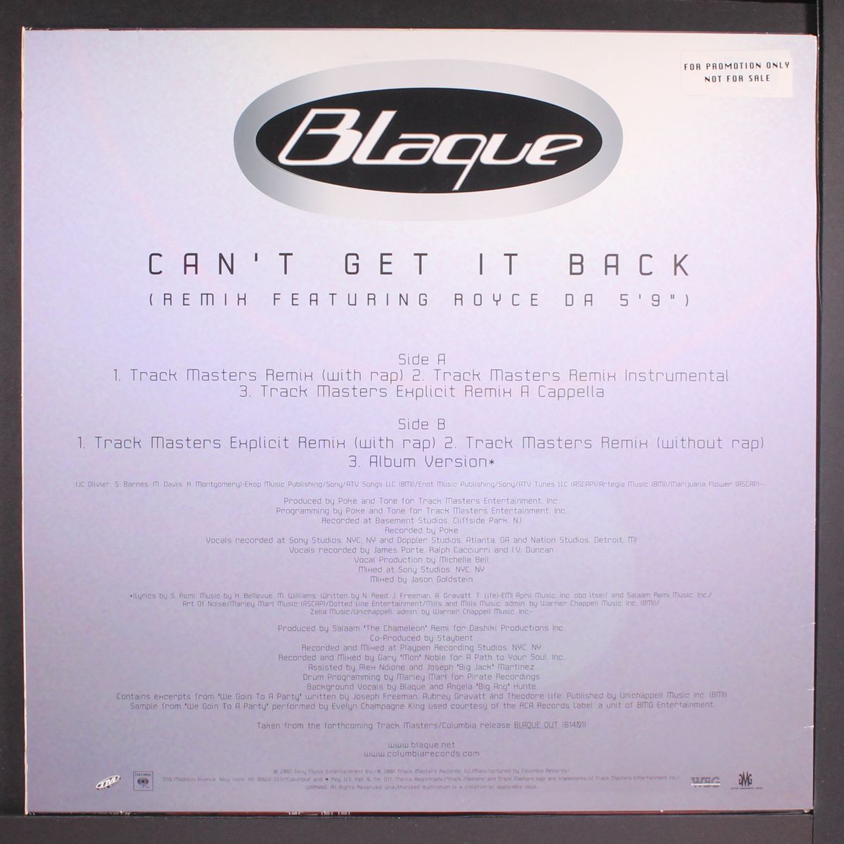can't get it back (remix) / instro by BLAQUE