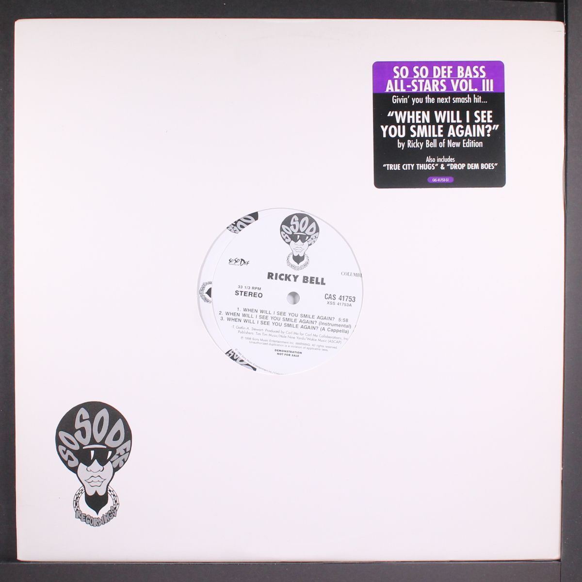 when will i see you smile again / true city thugs by RICKY BELL / YING YANG TWINS