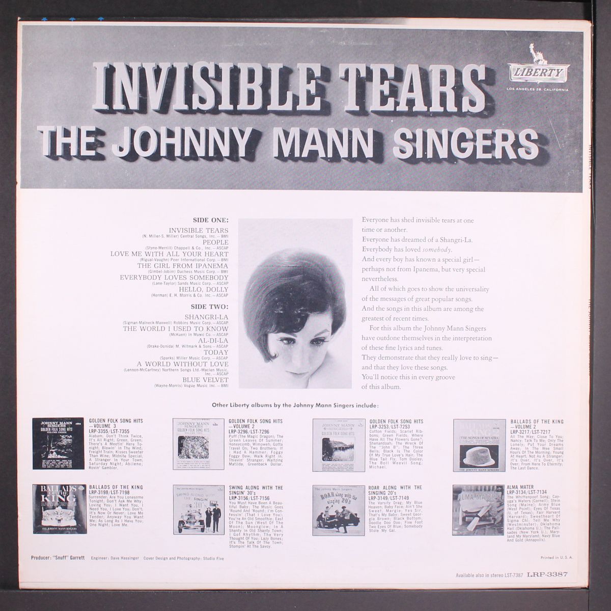 invisible tears by JOHNNY MANN SINGERS