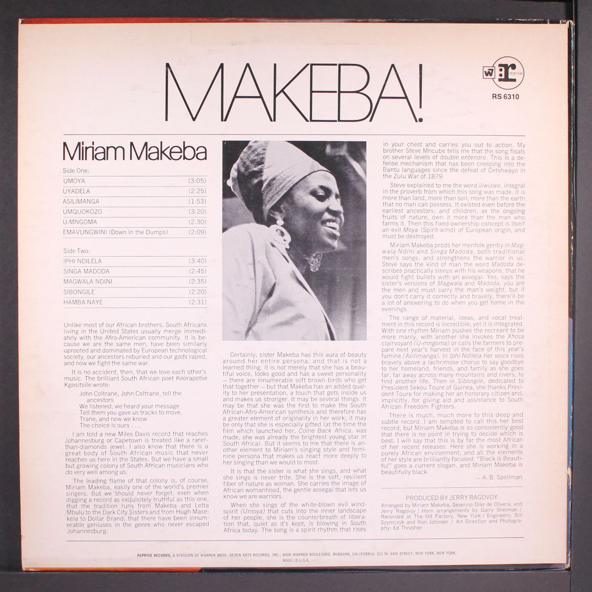 makeba! by MIRIAM MAKEBA